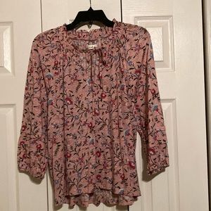 Wonderly pink floral blouse